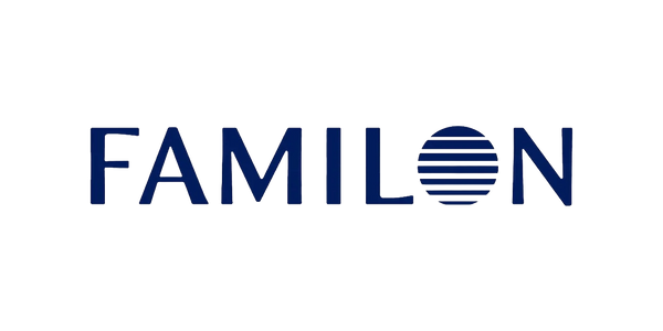 FAMILION logo in blue on a white background
